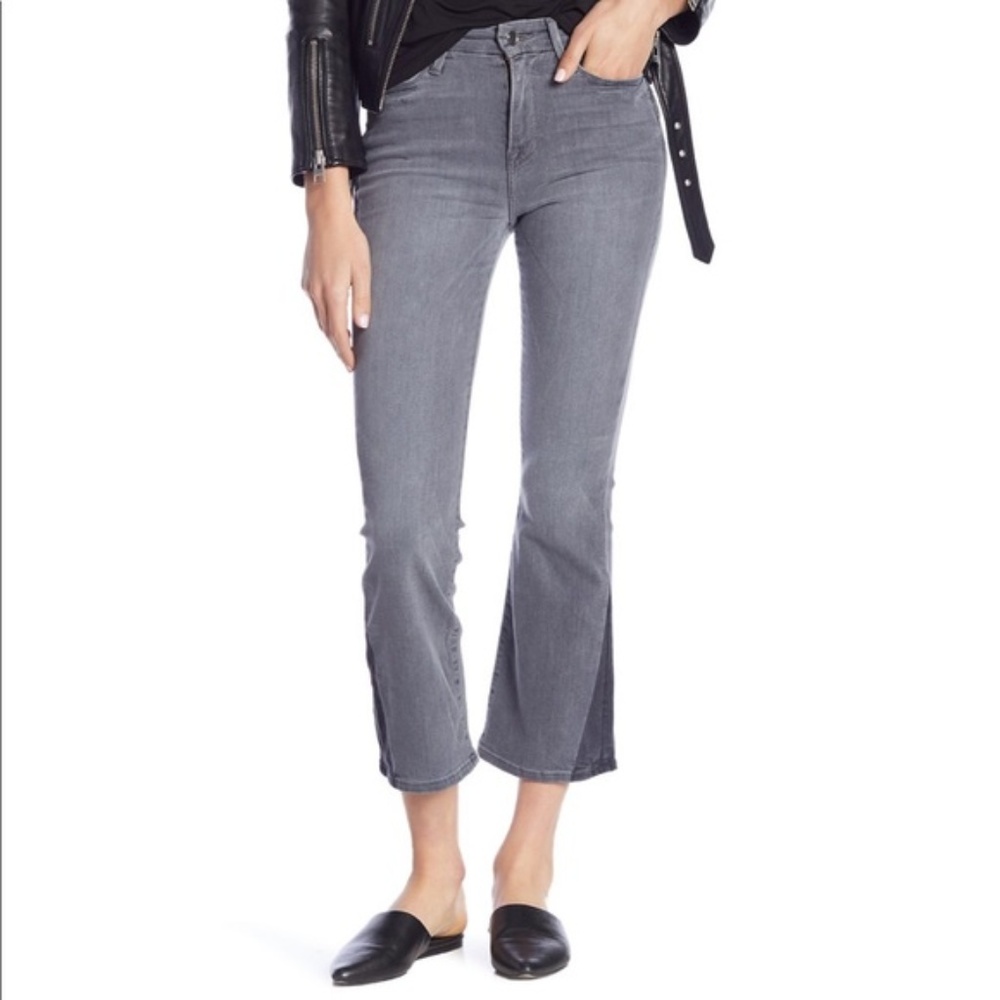 Good American Crop Gusset Shadow Flare Jeans Sz 6